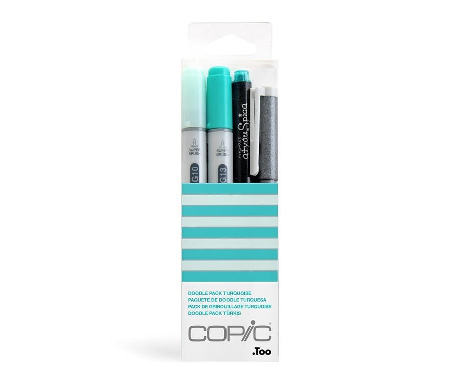 COPIC Ciao Doodle Pack "Turquoise", 2+2