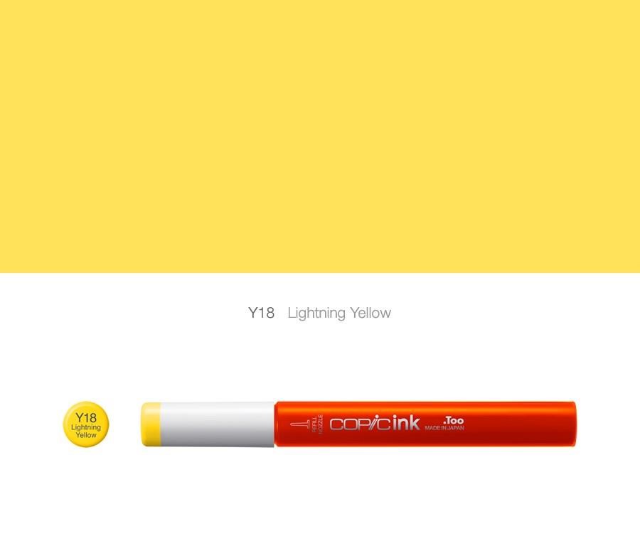 Tusz COPIC ink - Y18 - Lightning Yellow